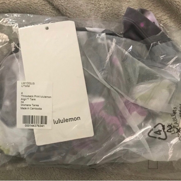 NWT! Lululemon Throwback Print Align Tank Top Sz 4 - Picture 5 of 5